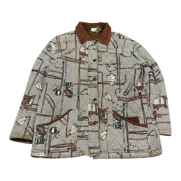 Jones New York Jackets & Blazers - Vintage 90s Jones New York Sport Equestrian Quilted Jacket Women's Large FLAW